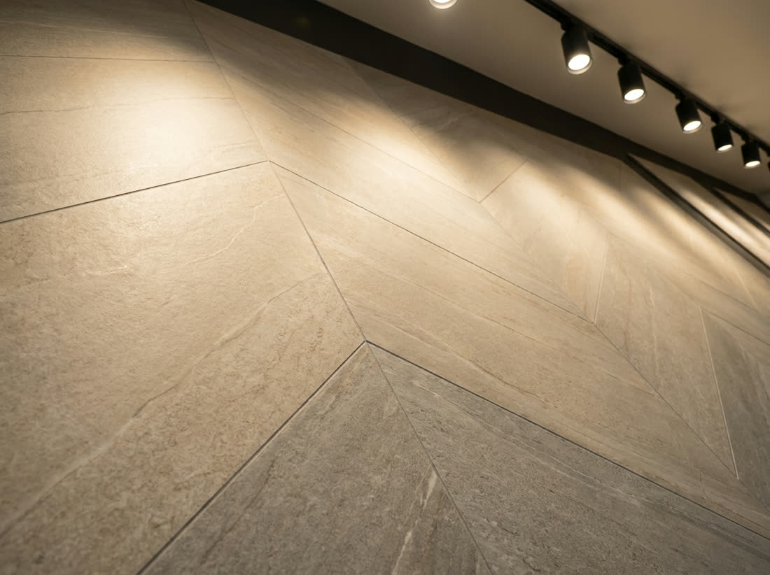 Floor and wall tiles including vitrified, stone-look and wood-look finishes