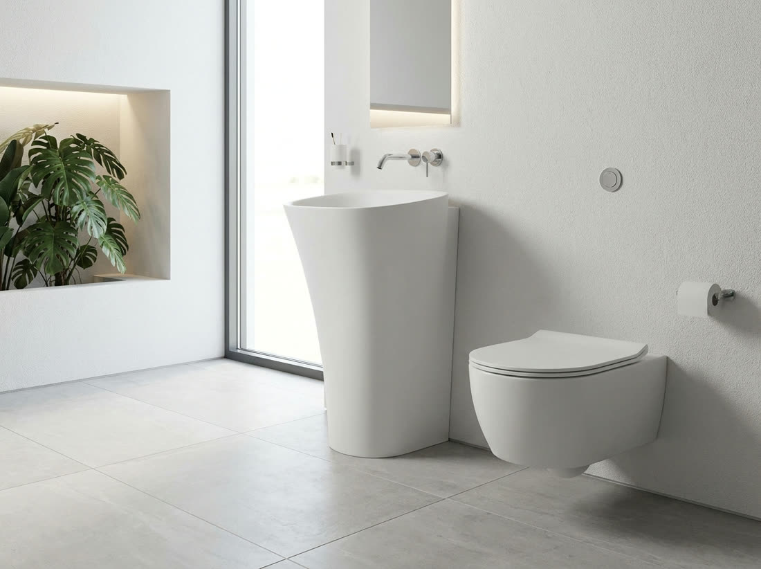 SOMEX sanitaryware including WCs, wash basins and cisterns